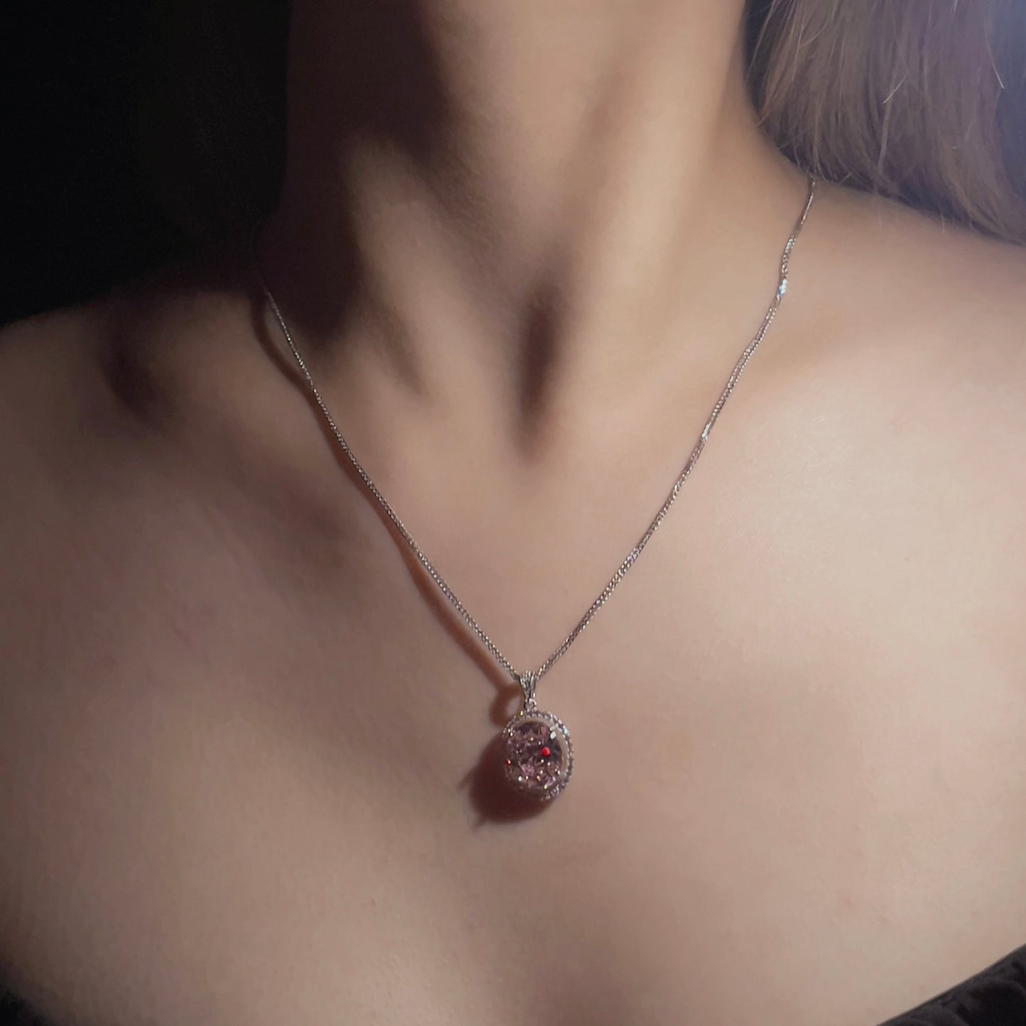 Statement Pink Zirconia Necklace