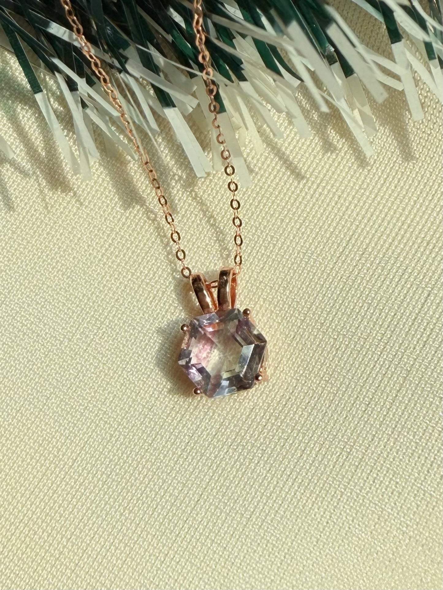 Hexagon Fluorite Necklace