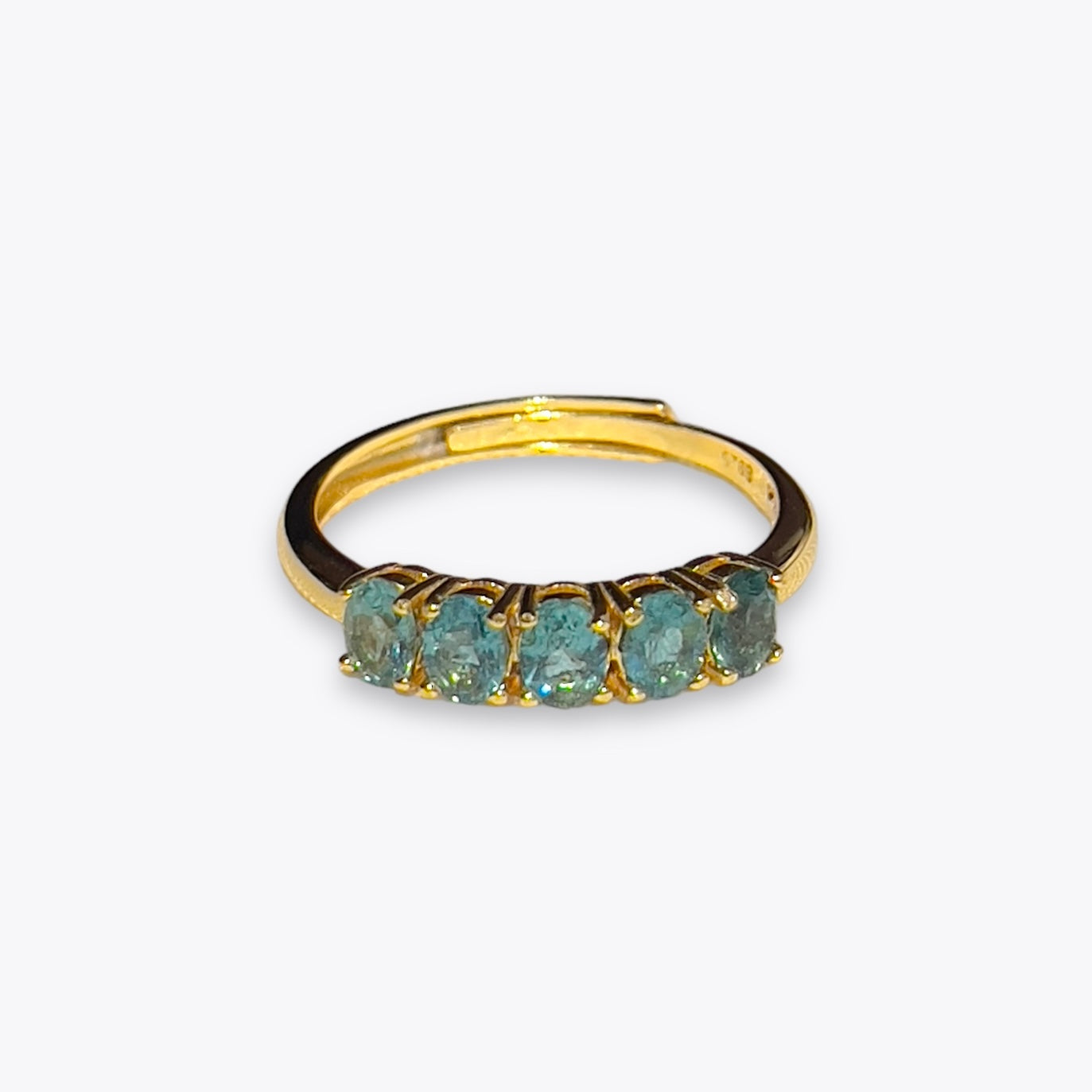 Blue Tourmaline Eternity Ring