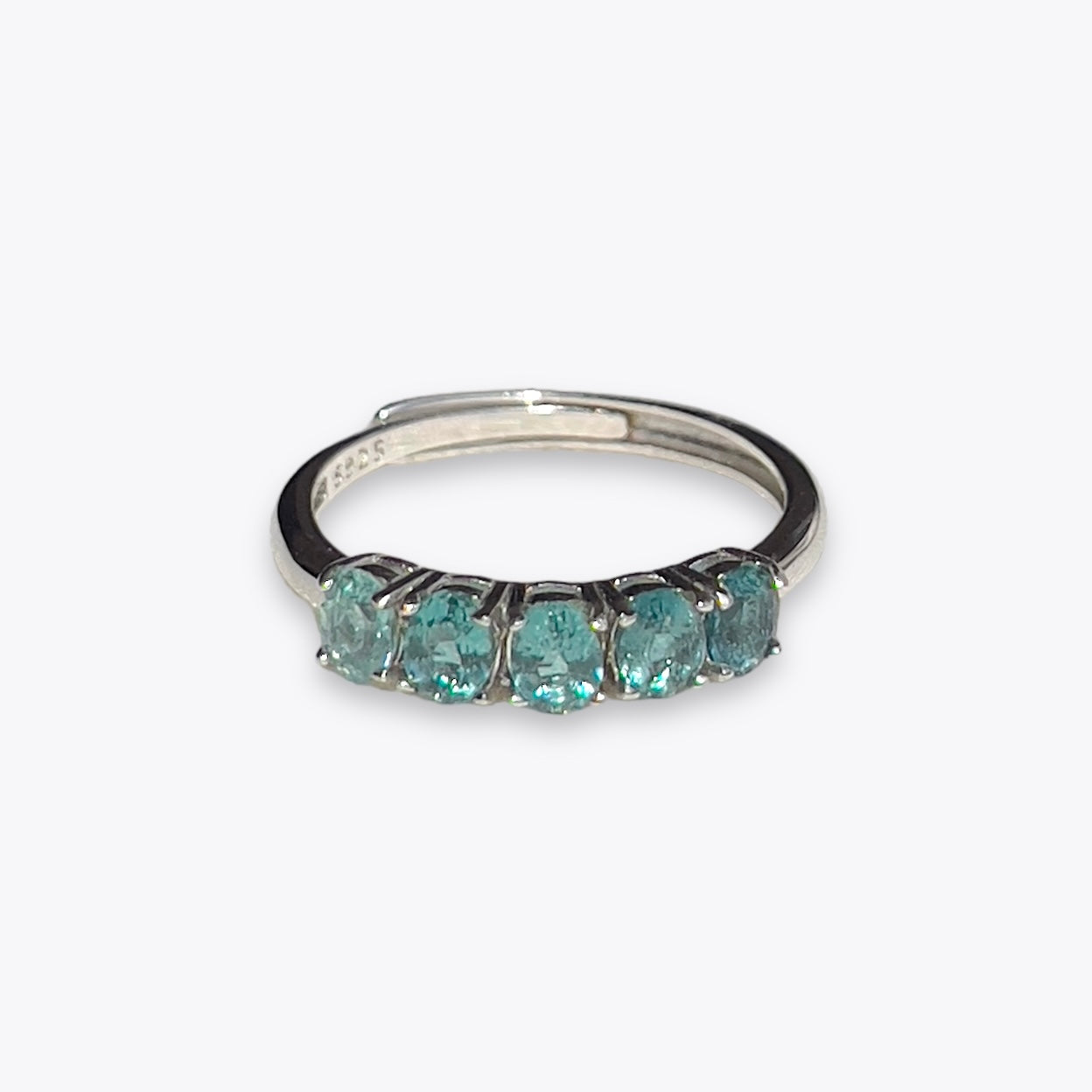 Blue Tourmaline Eternity Ring