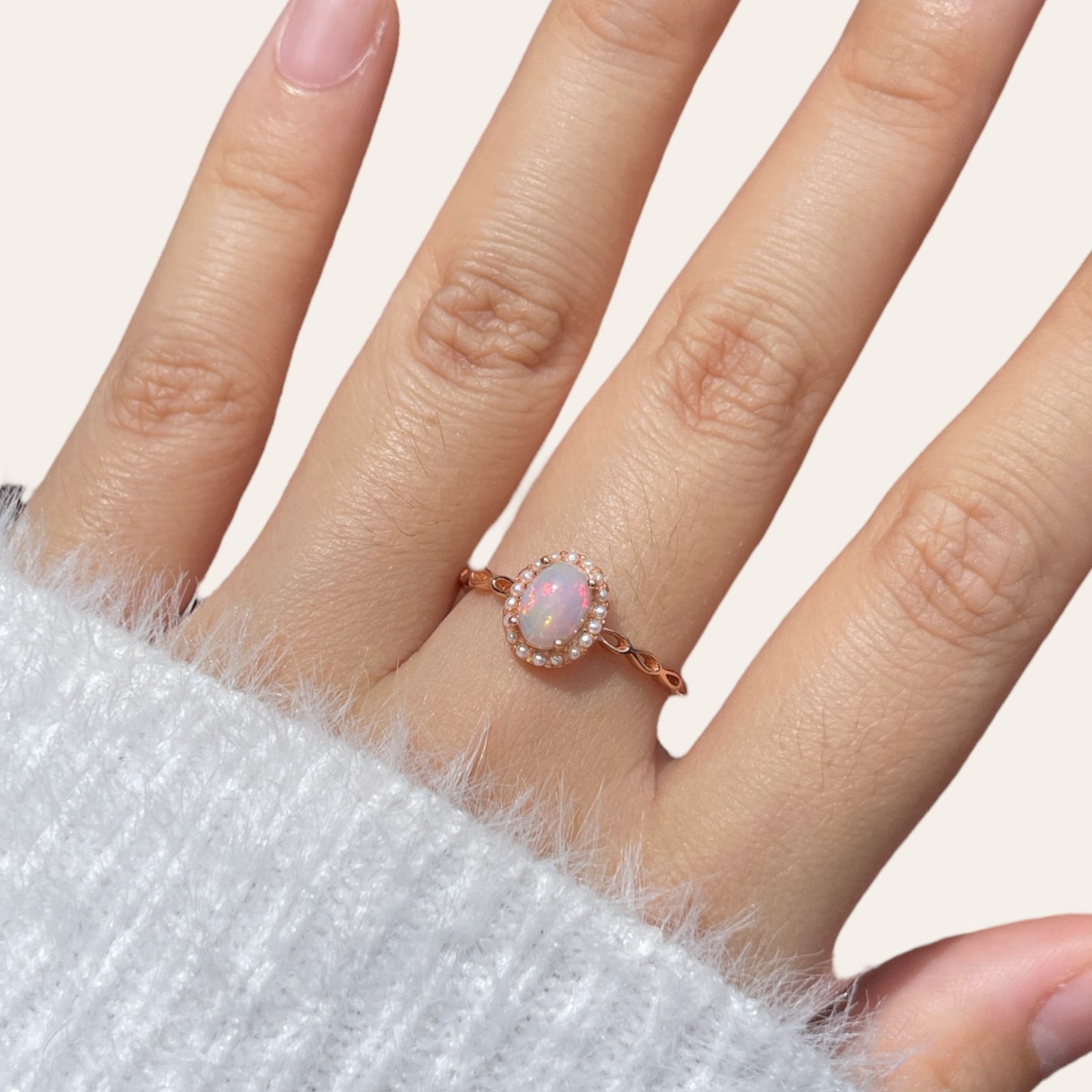 Opal Pearl Ring