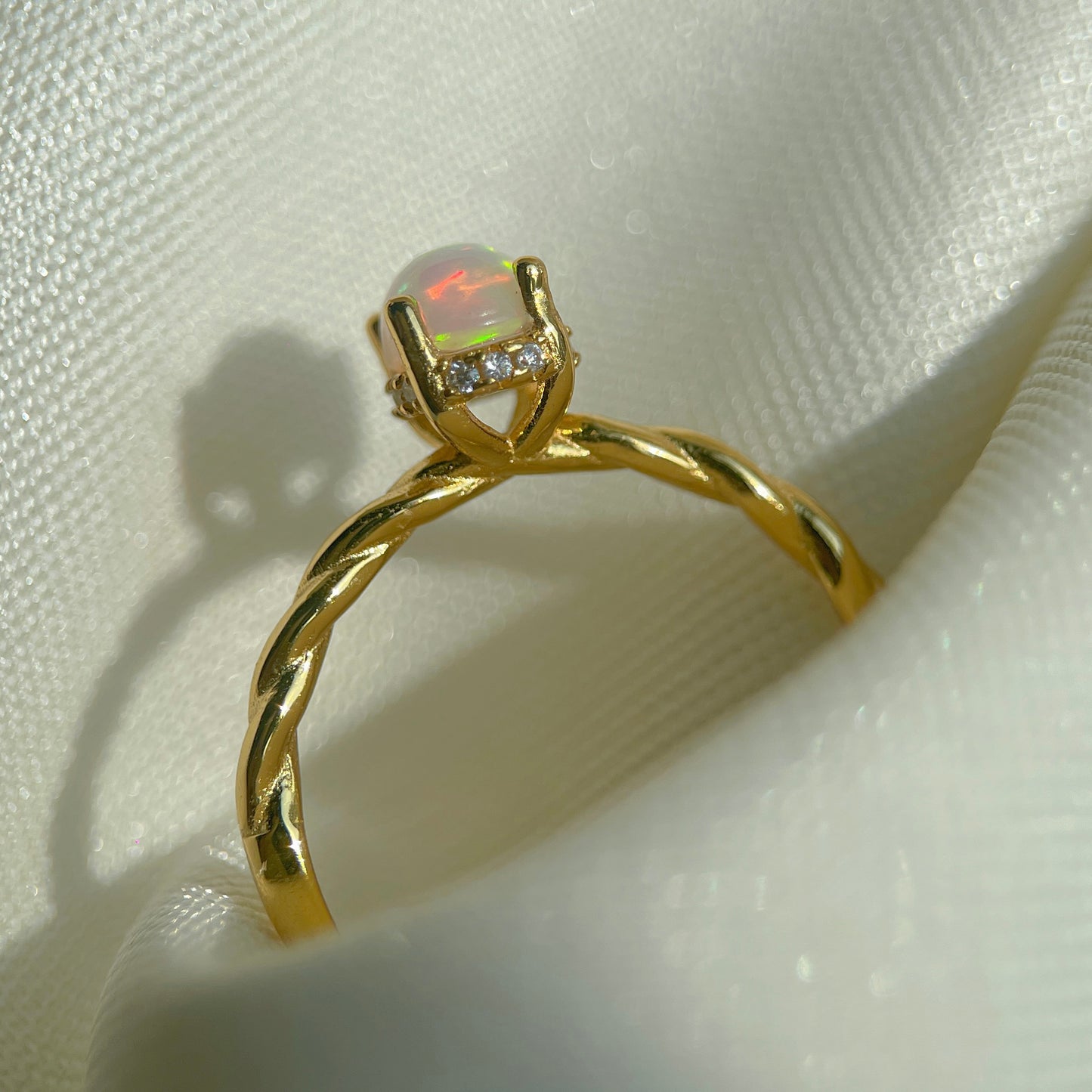 Opal Halo Ring
