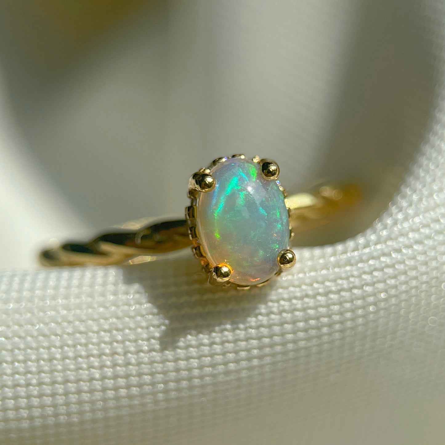 Opal Halo Ring
