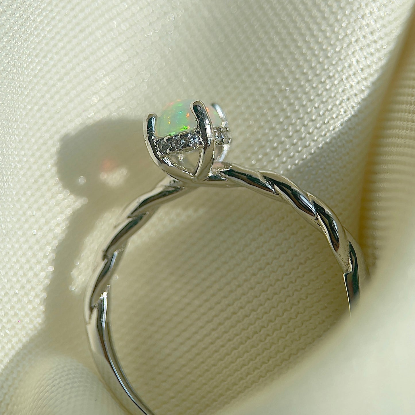 Opal Halo Ring
