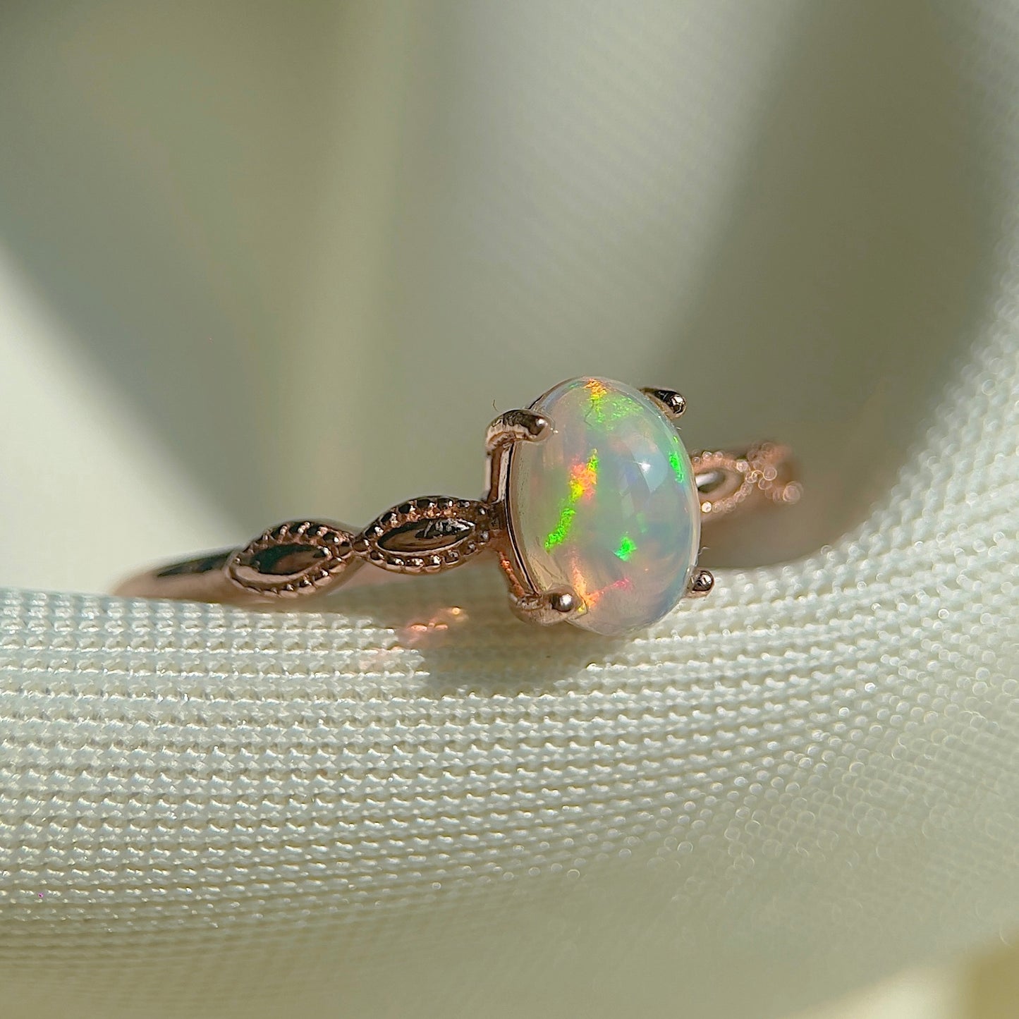 Opal Ribbon Ring