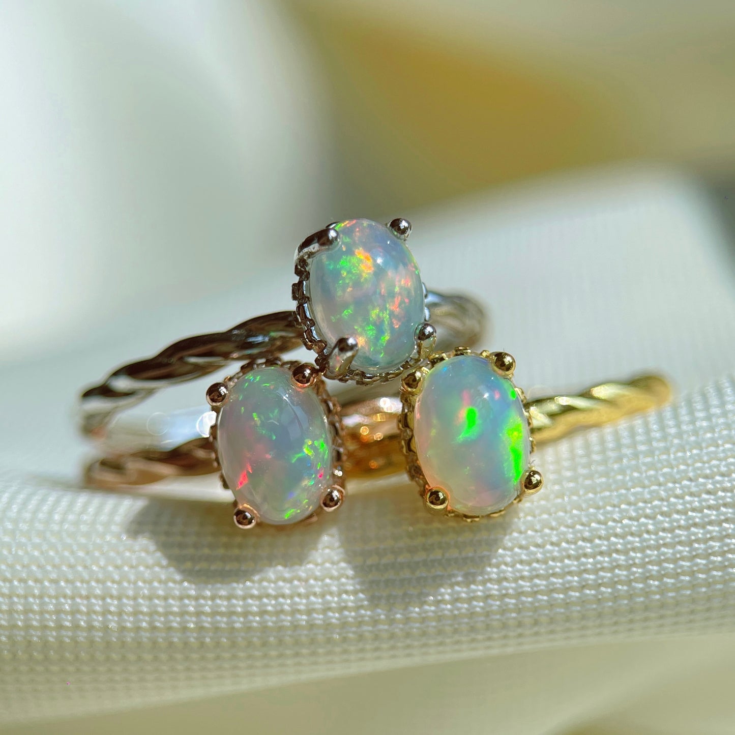 Opal Halo Ring