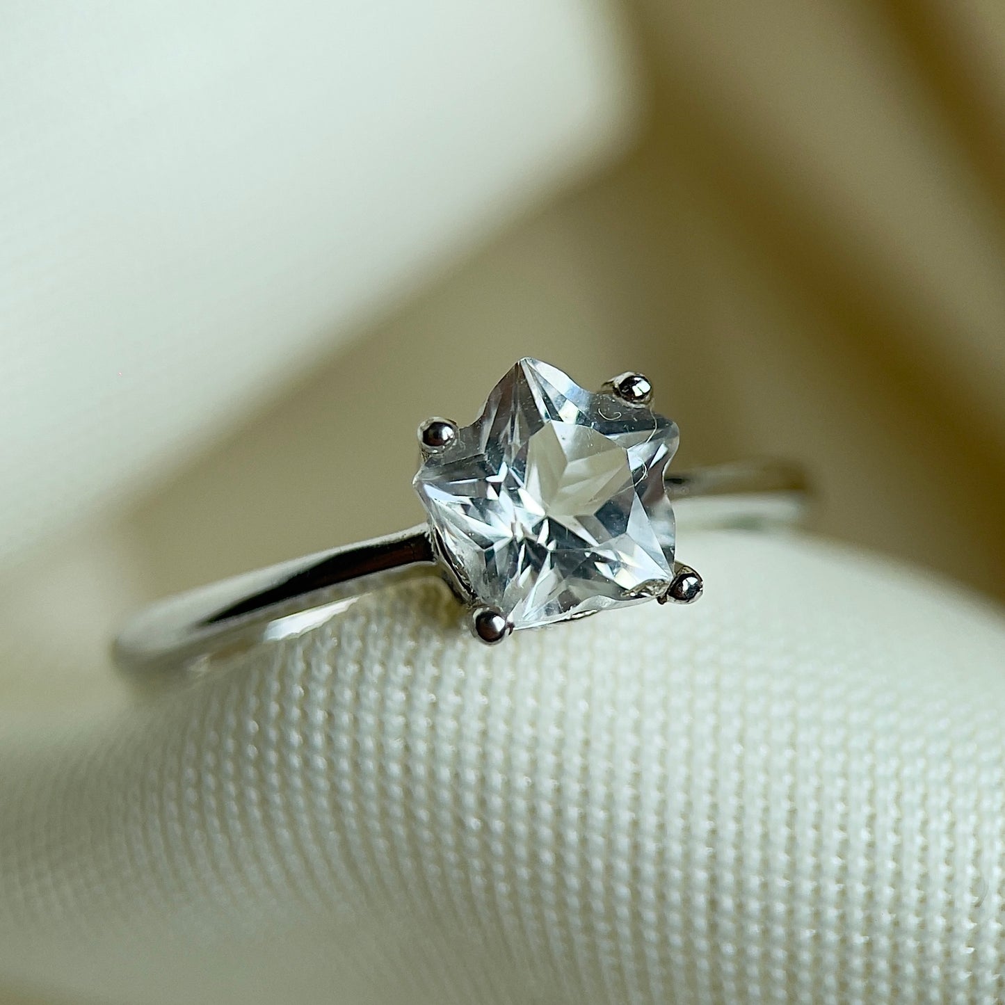 Star Clear Quartz Ring