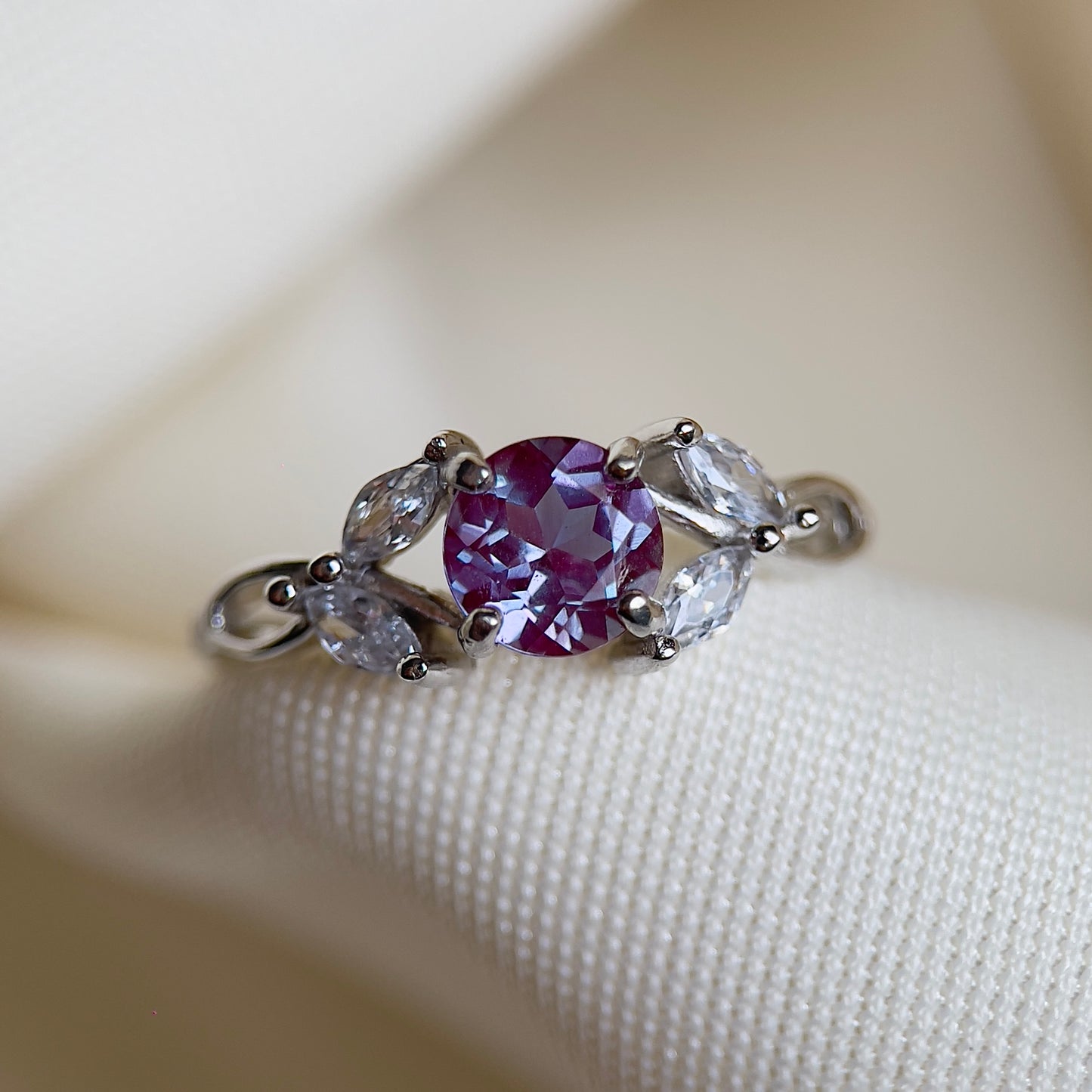 Alexandrite Floral Ring