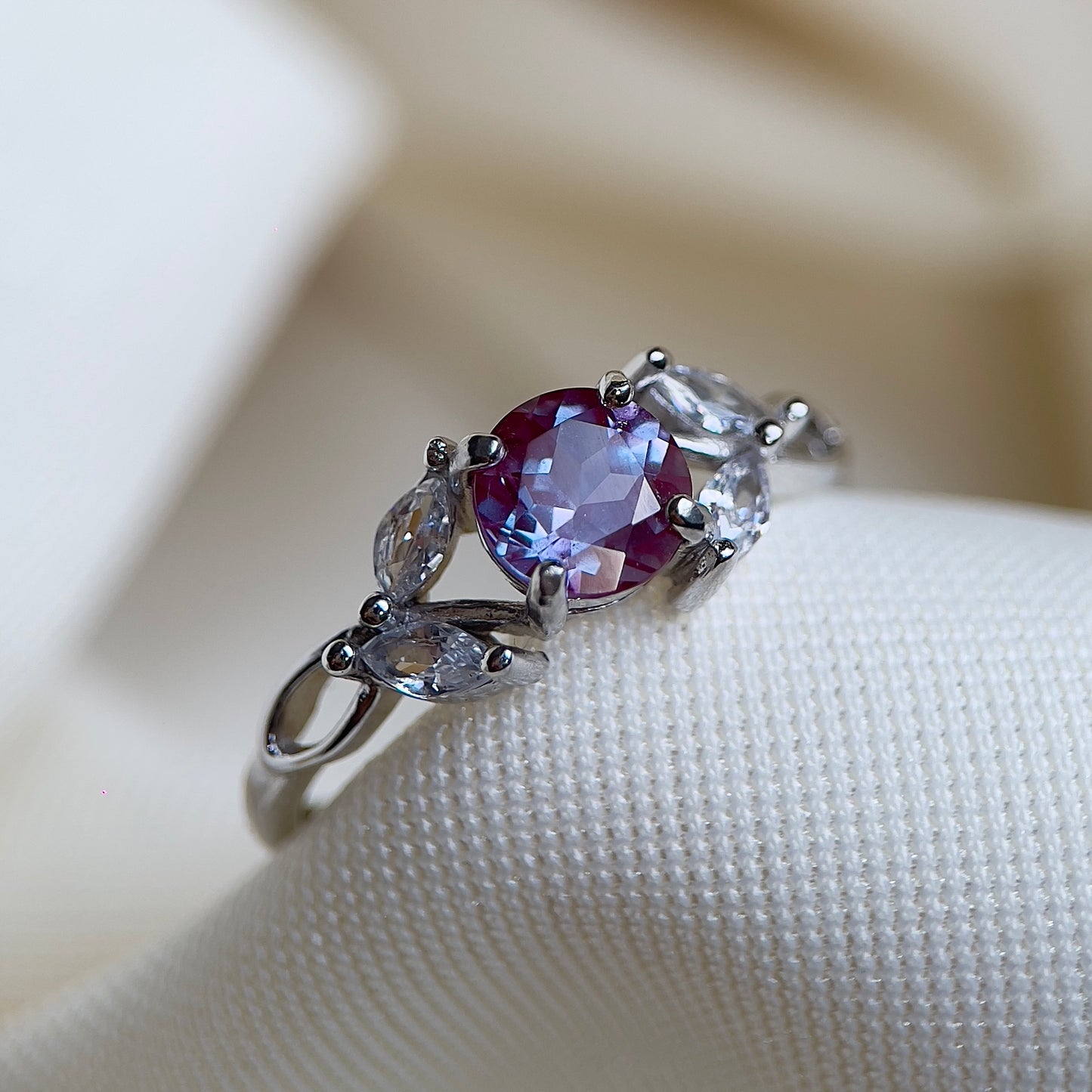 Alexandrite Floral Ring
