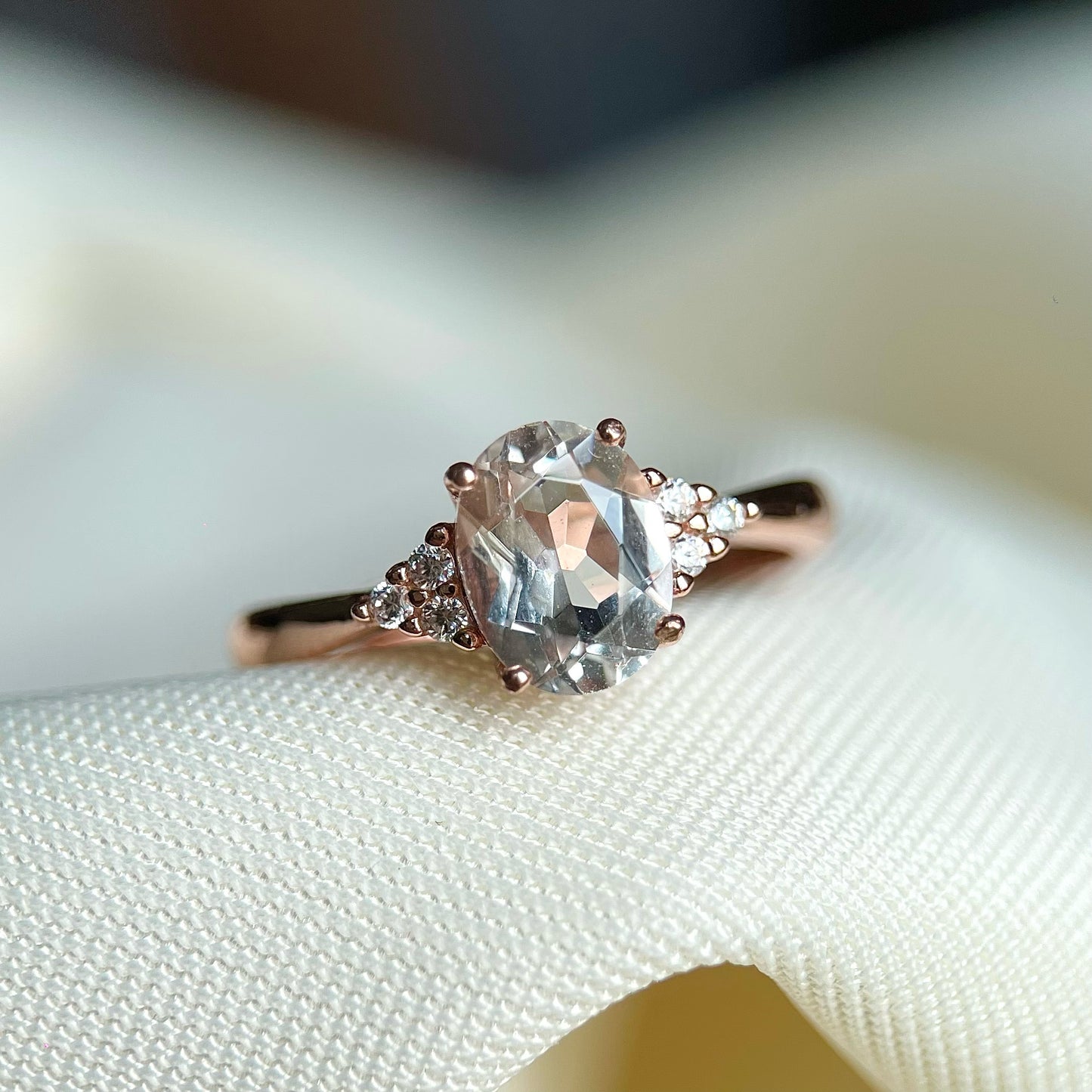 Clear Quartz Oval Ring