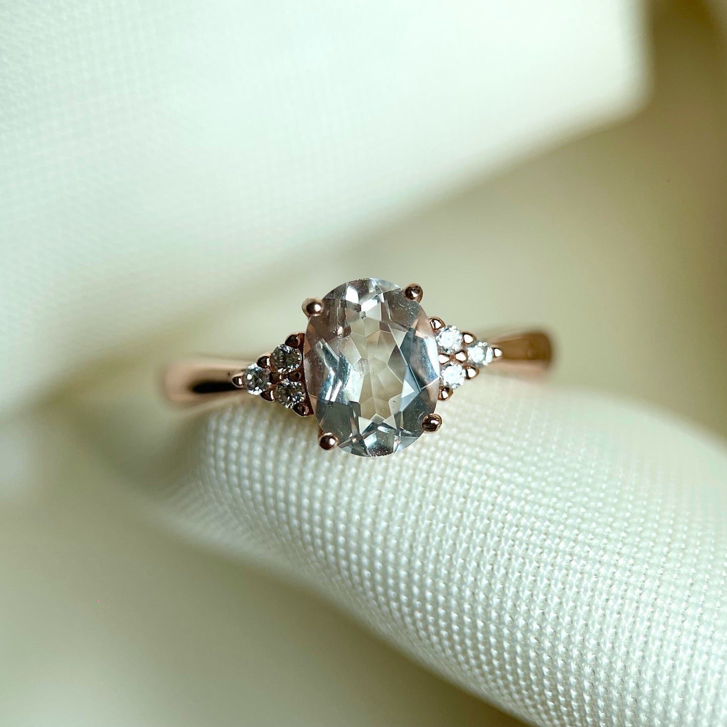 Clear Quartz Oval Ring