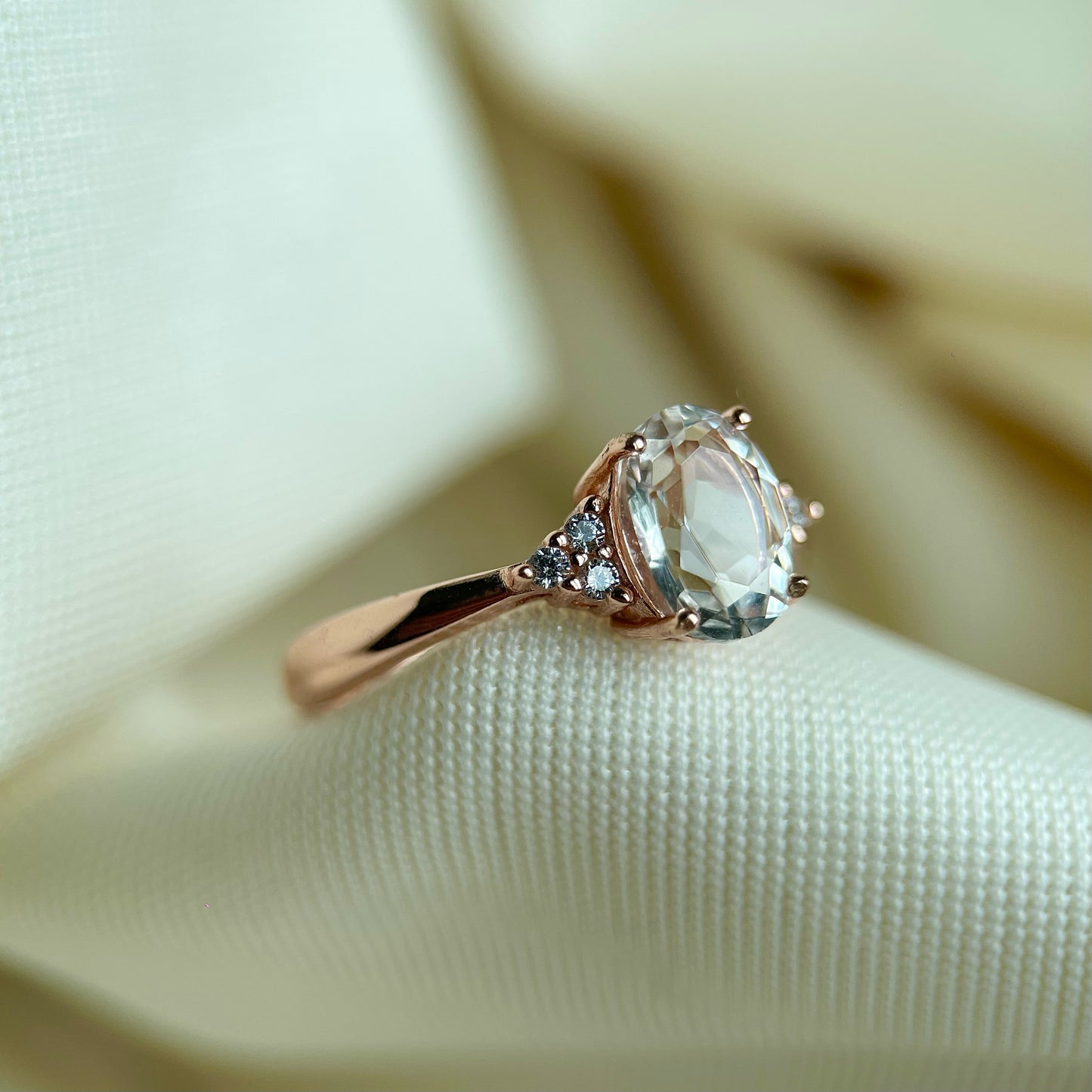 Clear Quartz Oval Ring