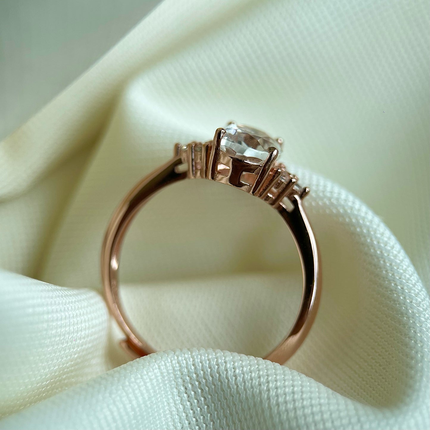 Clear Quartz Oval Ring