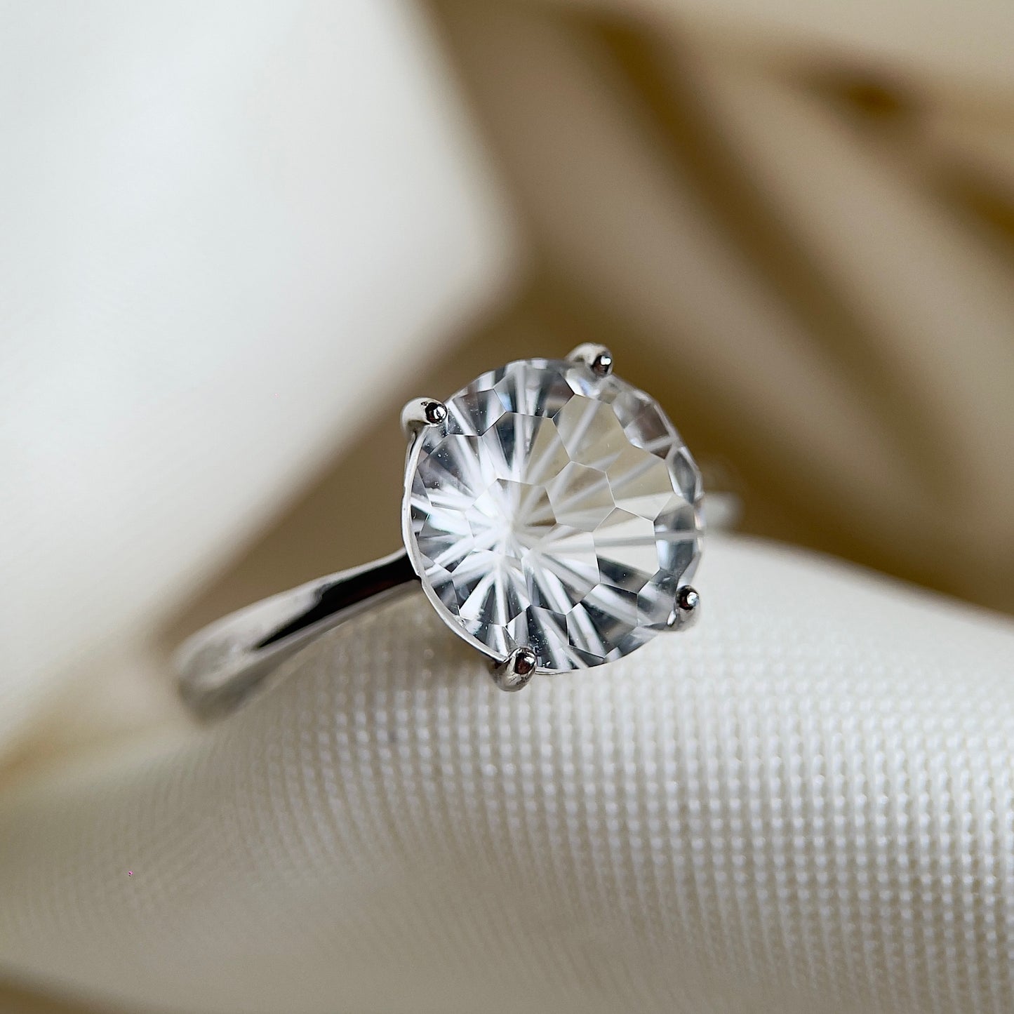 Firework Clear Quartz Ring