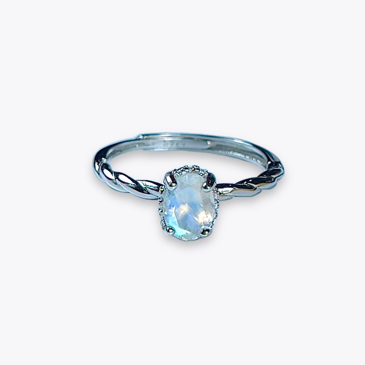 Moonstone Halo Ring