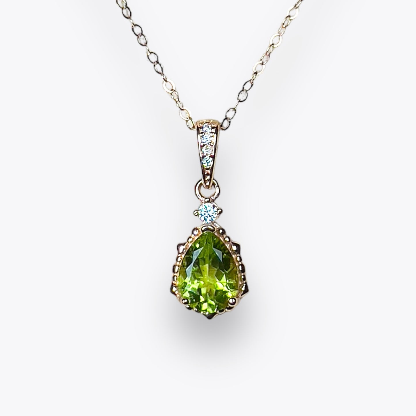 Peridot Pear Necklace