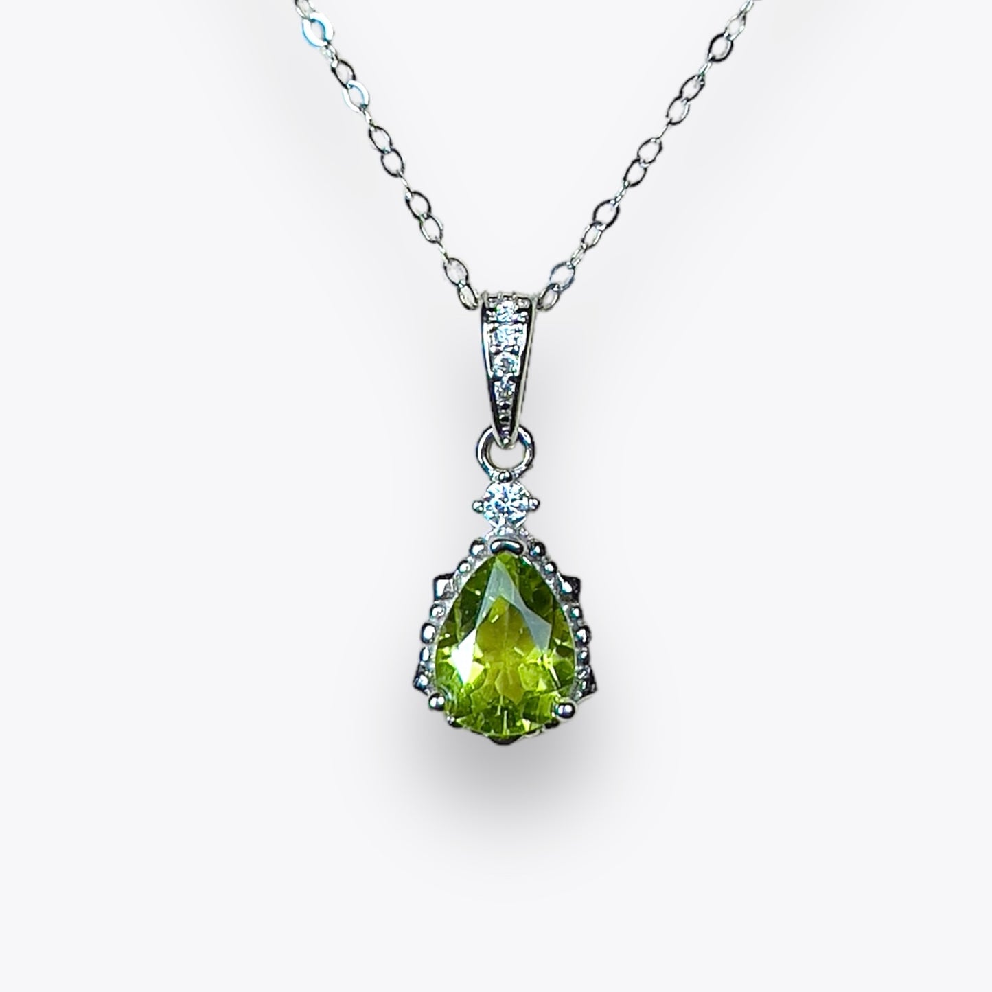 Peridot Pear Necklace