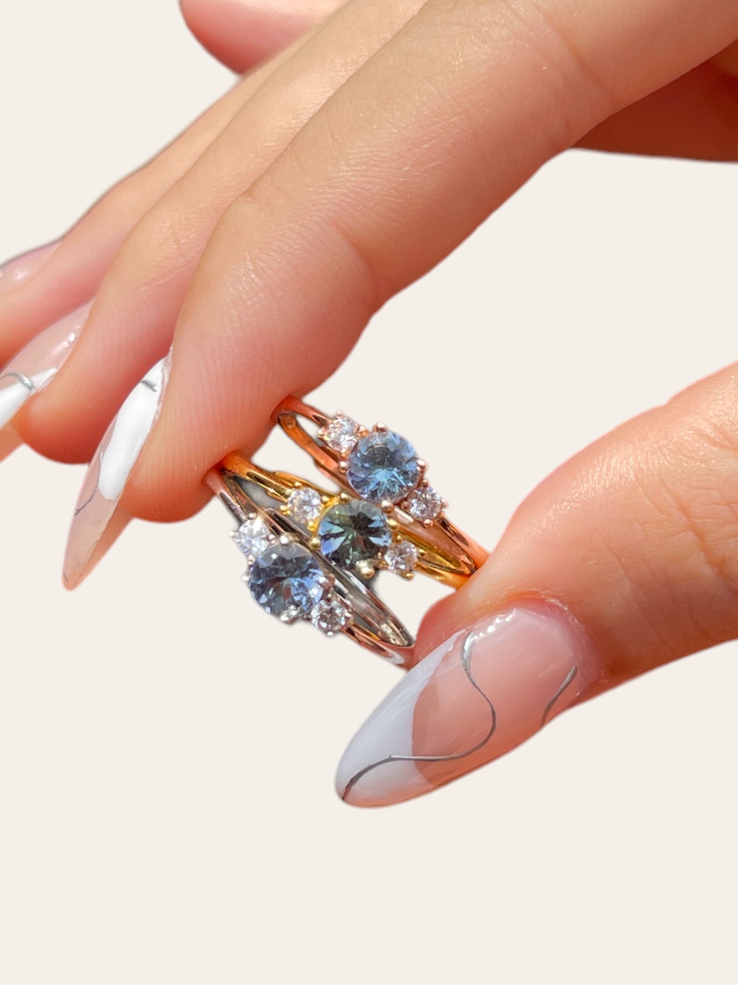 Peacock Tanzanite Ring