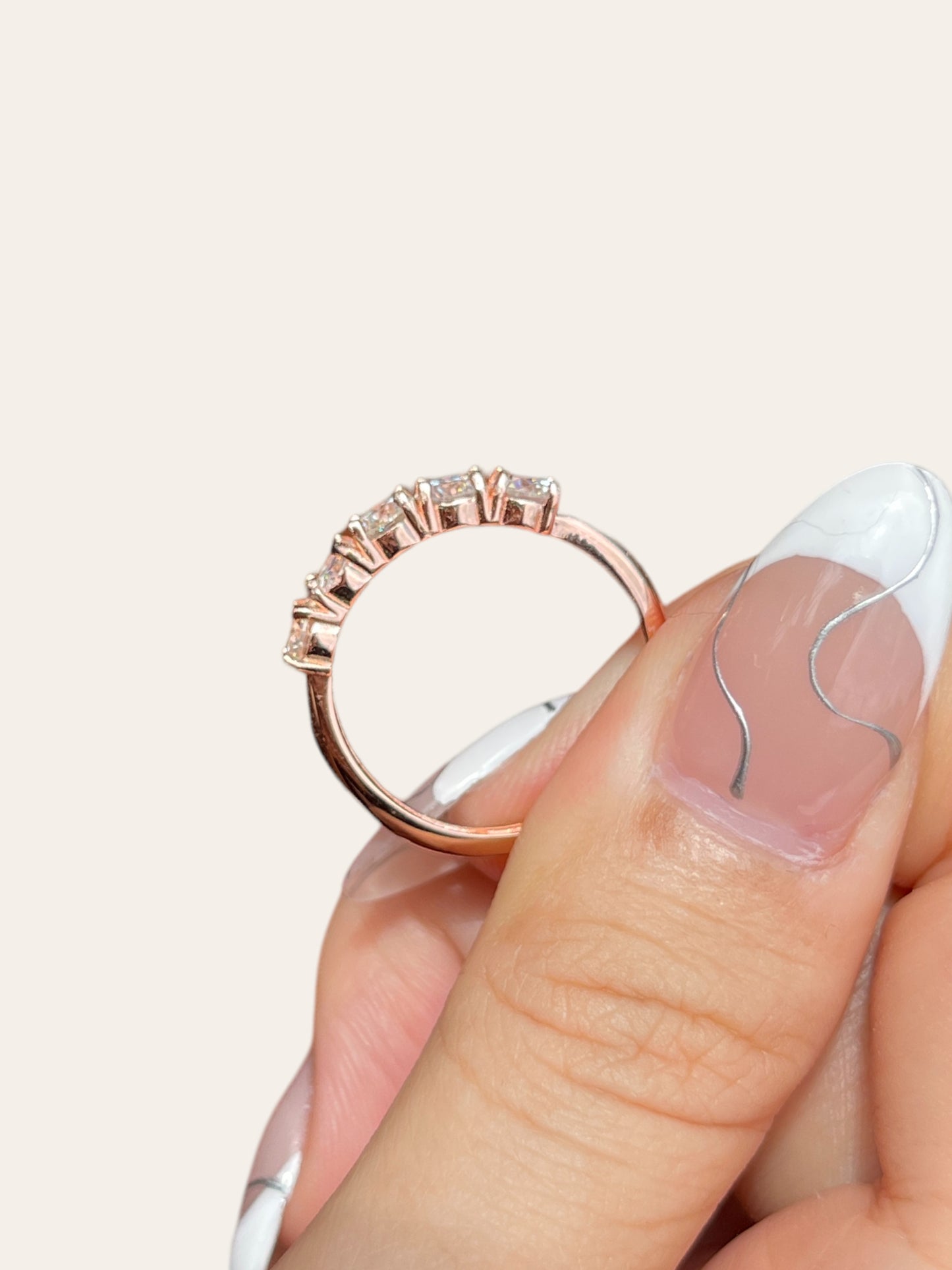 White Moissanite Eternity Ring
