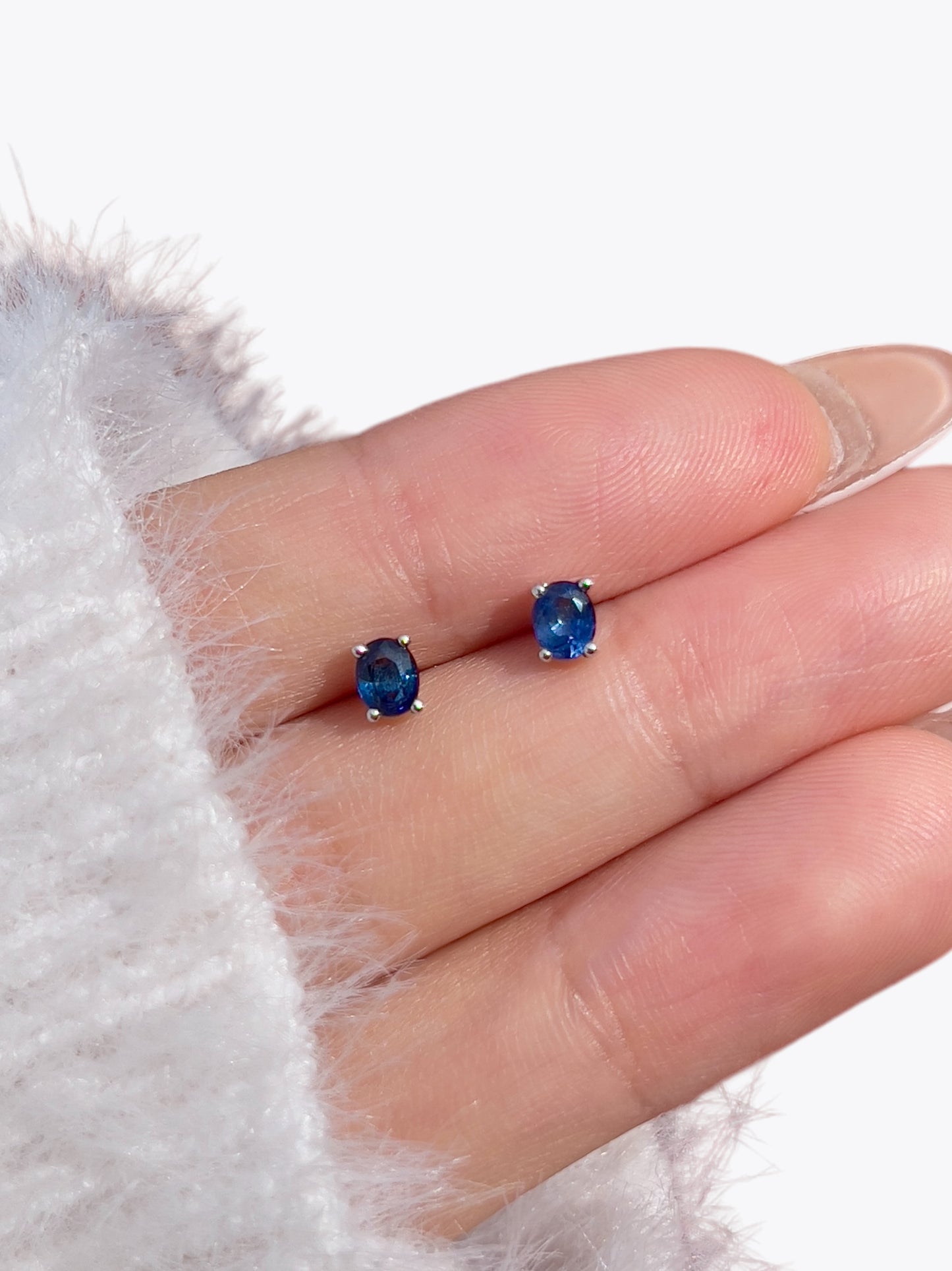 Blue Sapphire Mini Studs