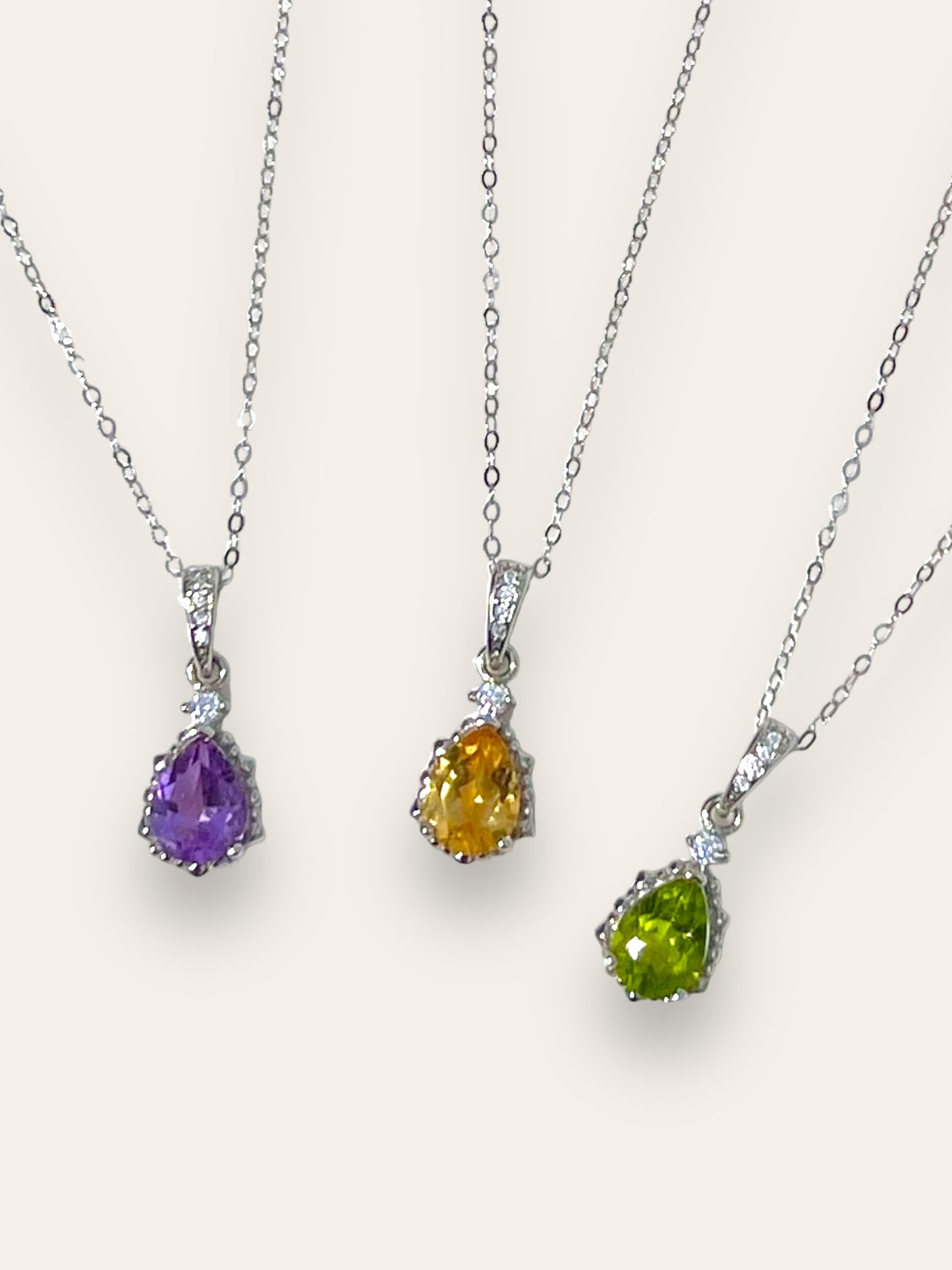 Peridot Pear Necklace