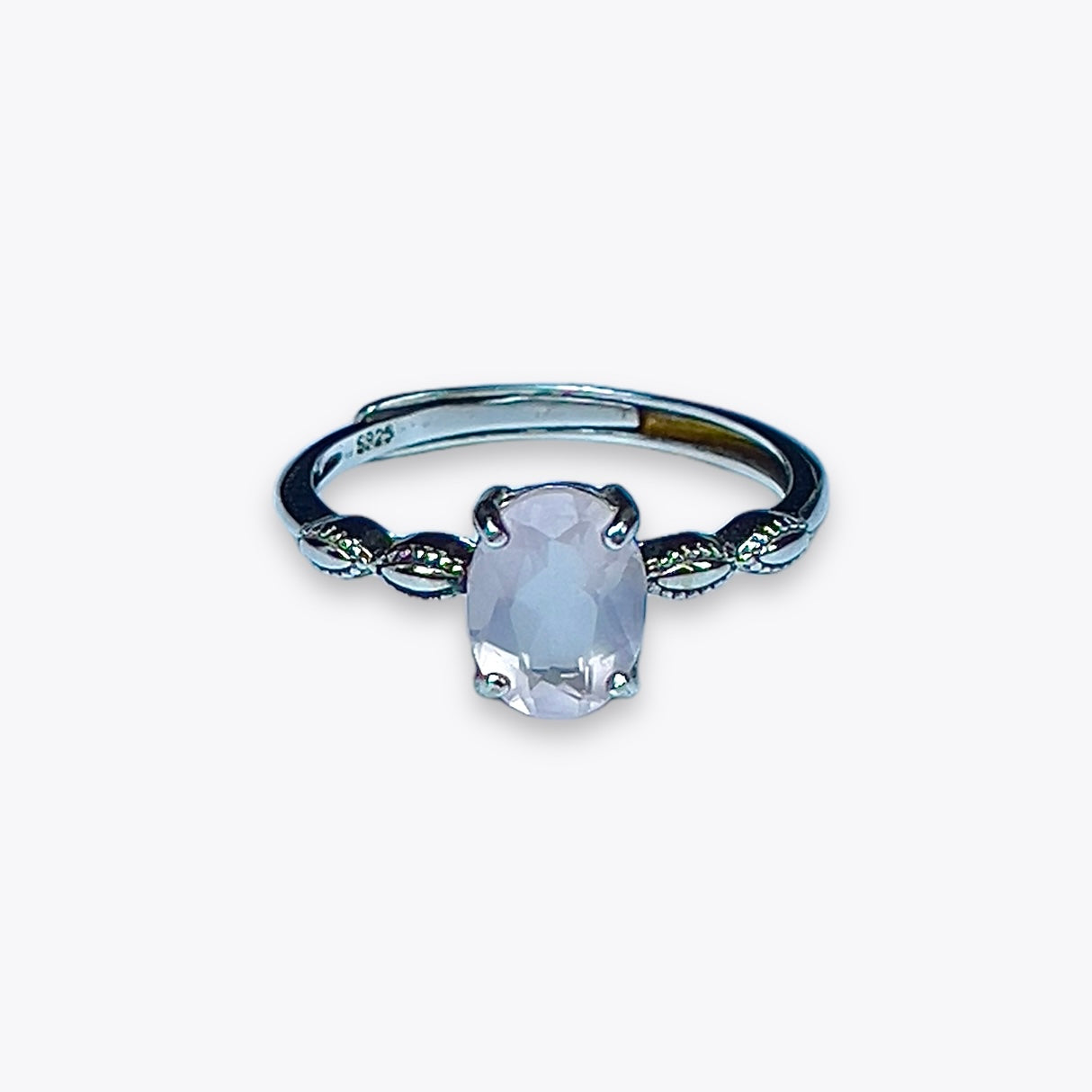 Rose Quartz Oval Ring