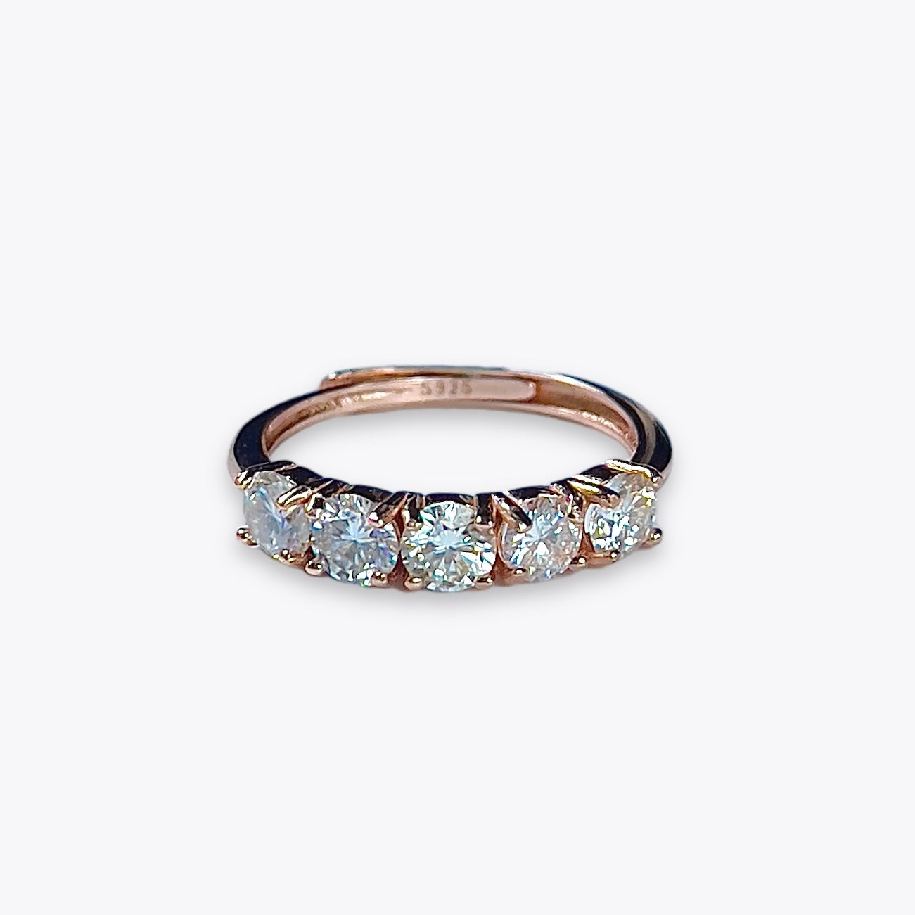 White Moissanite Eternity Ring