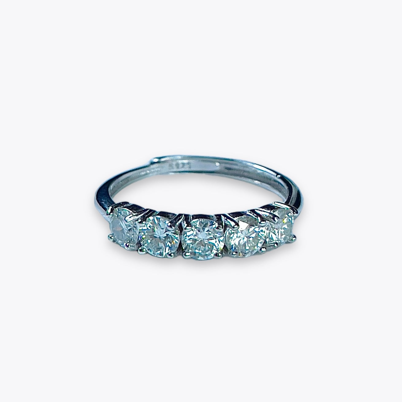 White Moissanite Eternity Ring