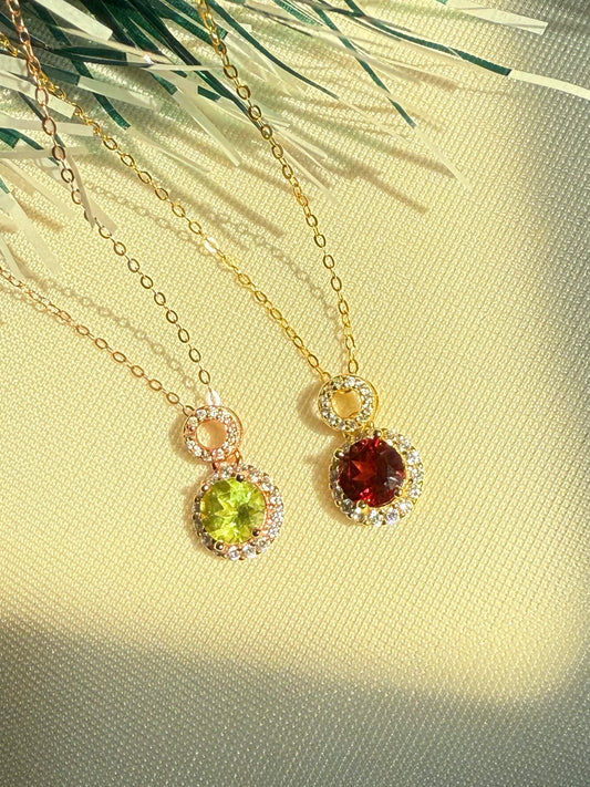 Halo Round Necklace