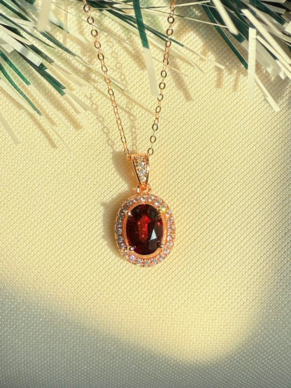 Halo Oval Necklace