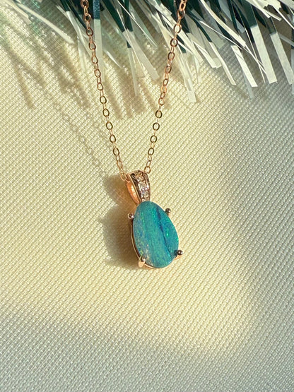 Australian Boulder Opal Necklace
