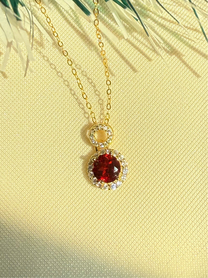 Halo Round Necklace