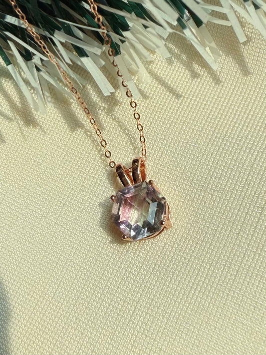 Hexagon Fluorite Necklace