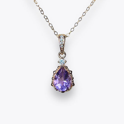 Amethyst Pear Necklace