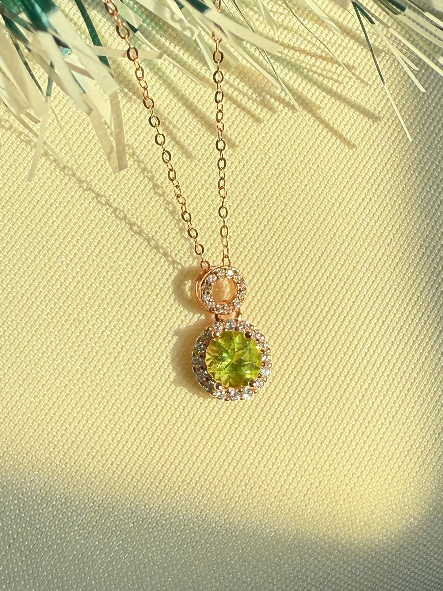 Halo Round Necklace