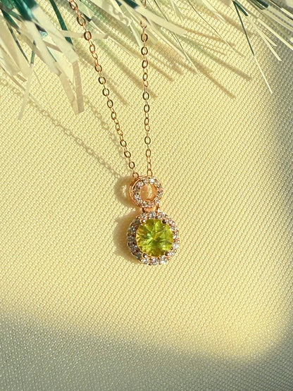 Halo Round Necklace