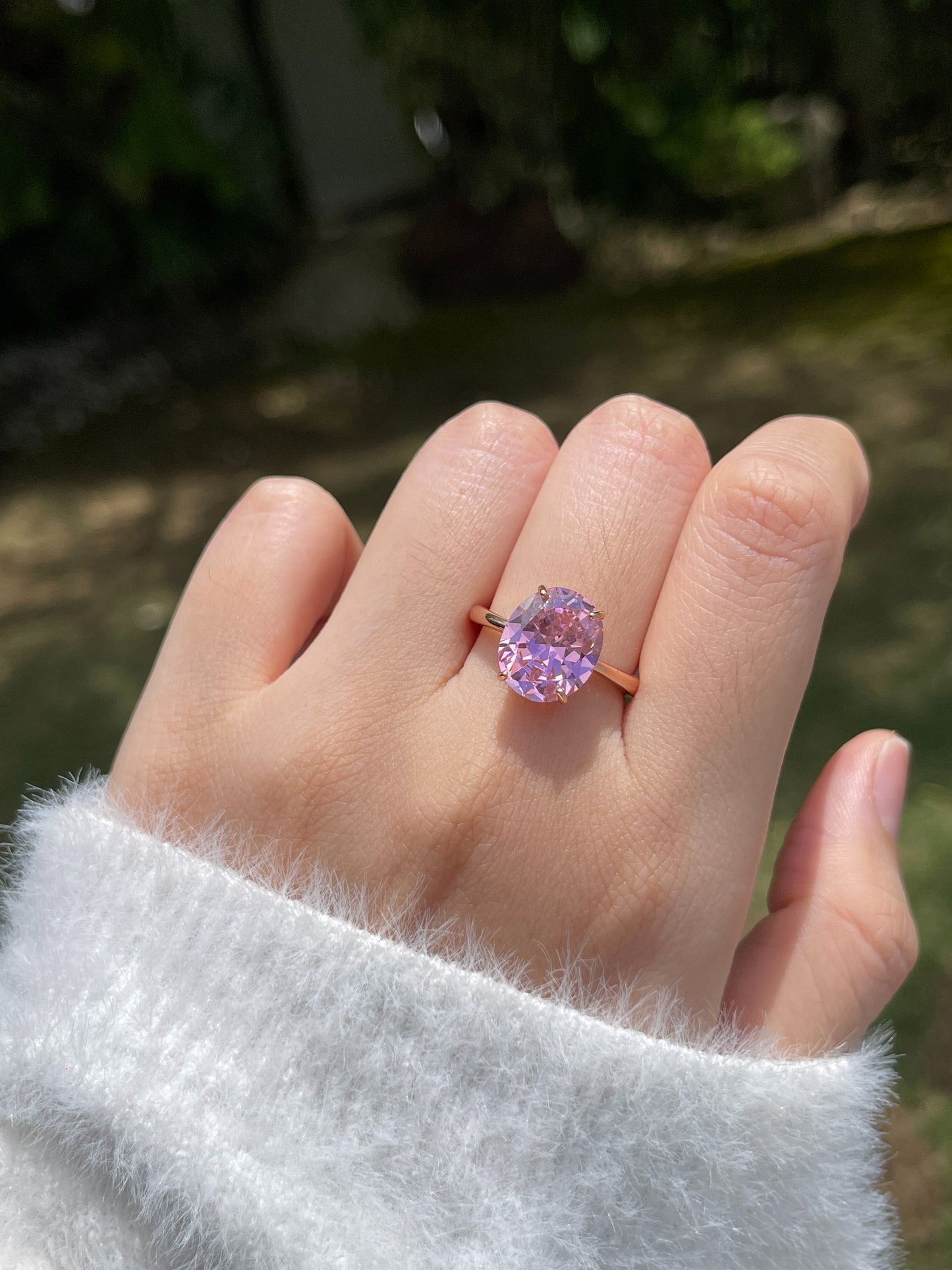 Statement Pink Zirconia Ring