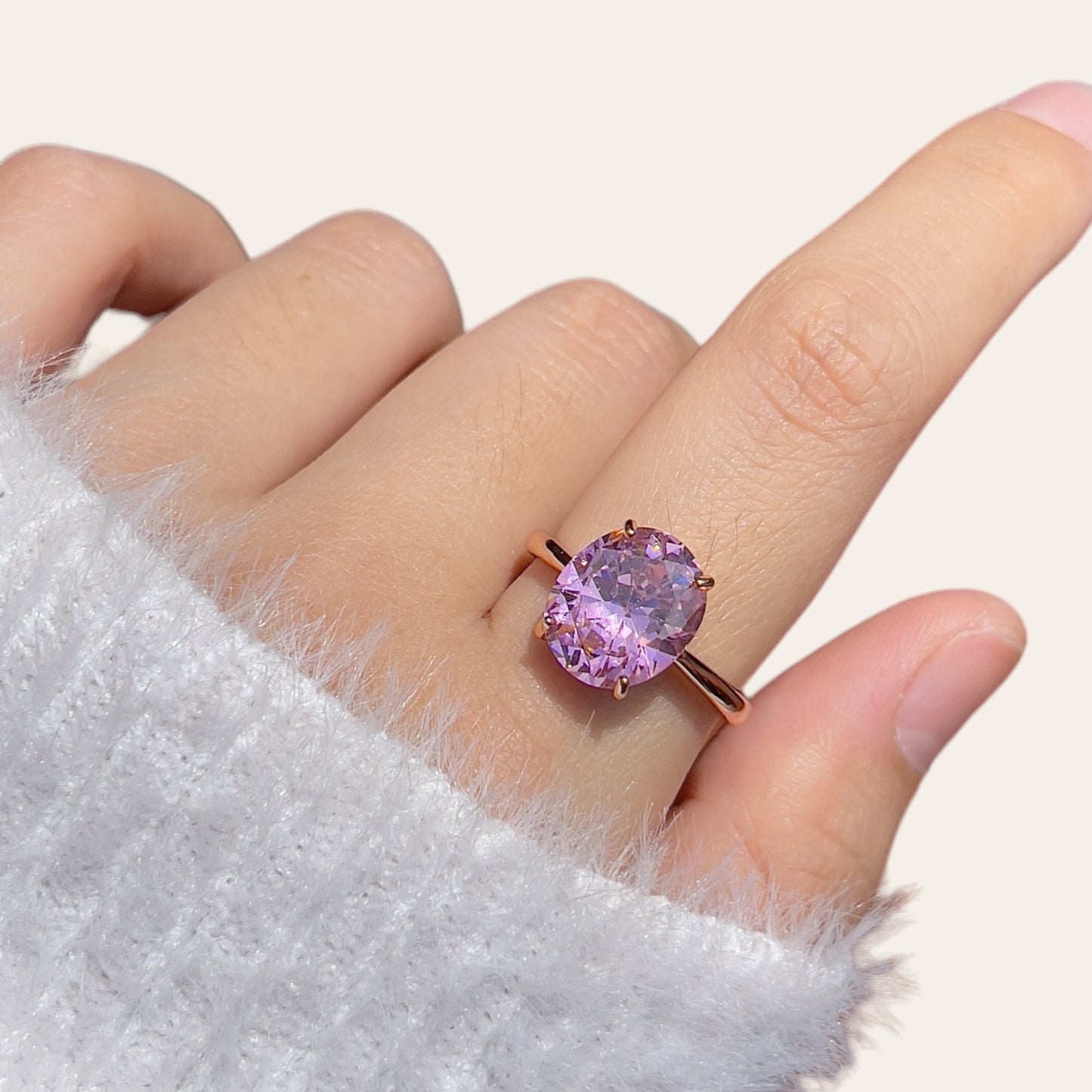 Statement Pink Zirconia Ring