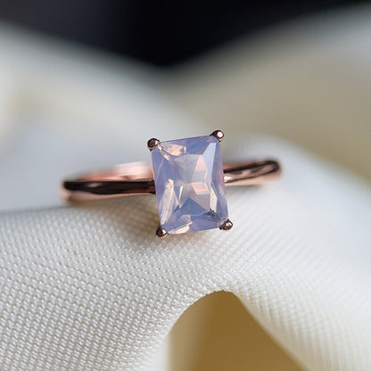 Lavender Amethyst Radiant Cut Ring