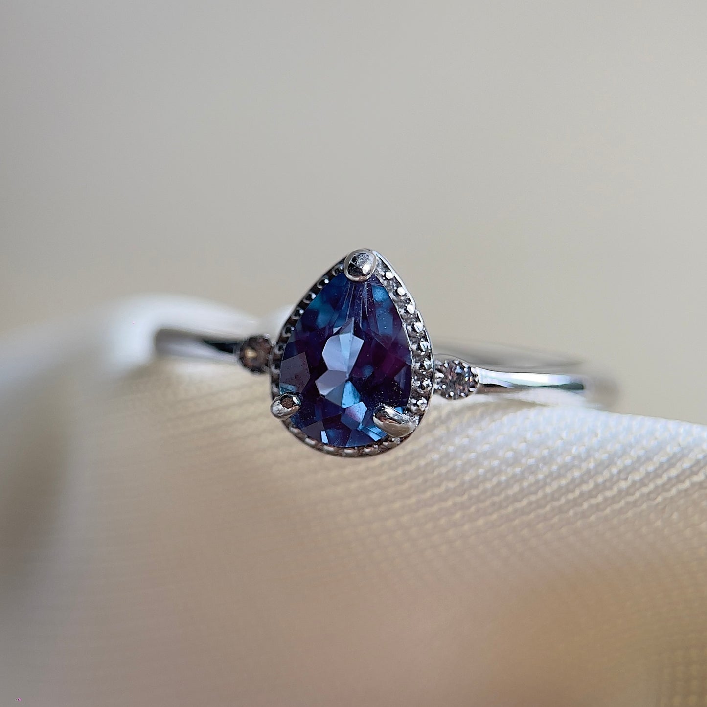 Alexandrite Pear Ring