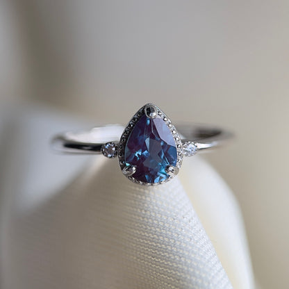 Alexandrite Pear Ring