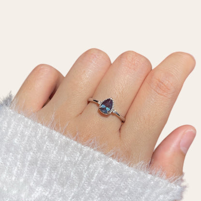 Alexandrite Pear Ring