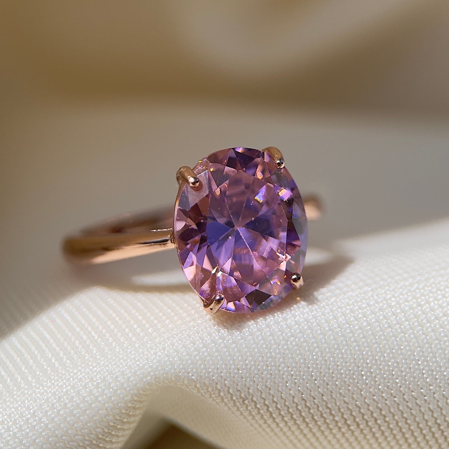 Statement Pink Zirconia Ring