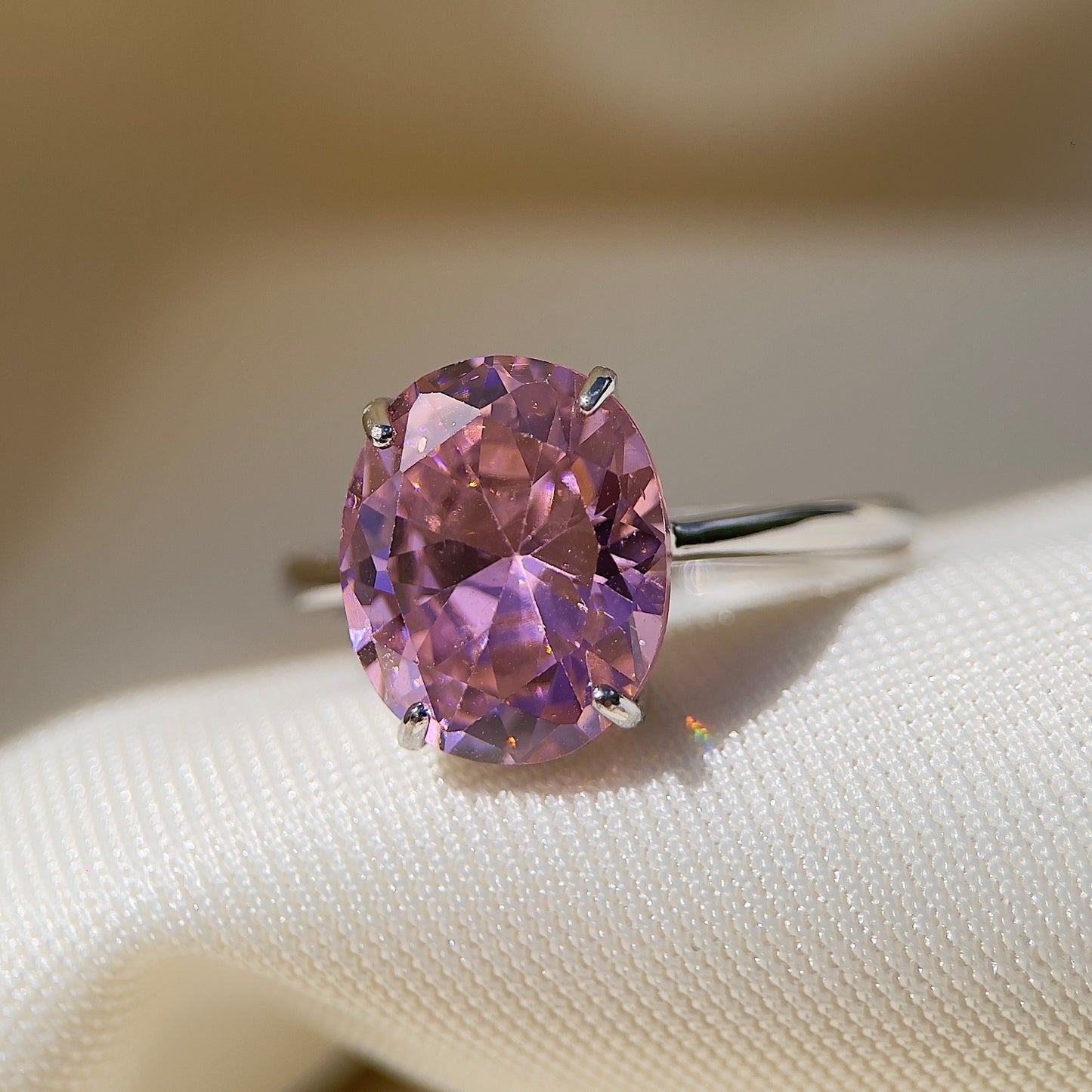 Statement Pink Zirconia Ring